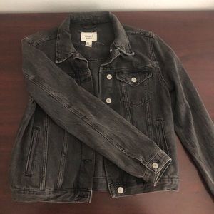 Forever 21 Acid Wash Black Denim Jacket